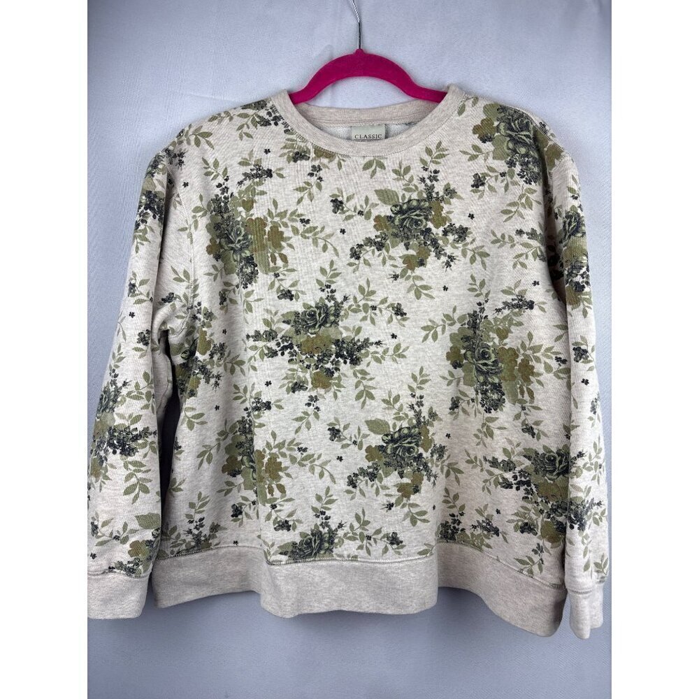 Classic Elements Floral Pattern Sweatshirt